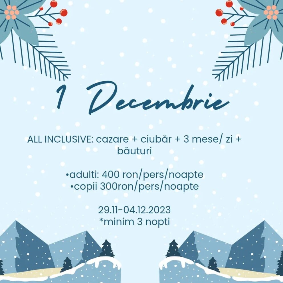 1 Decembrie 2023 – Sărbătorim Românește în vârf de munte!