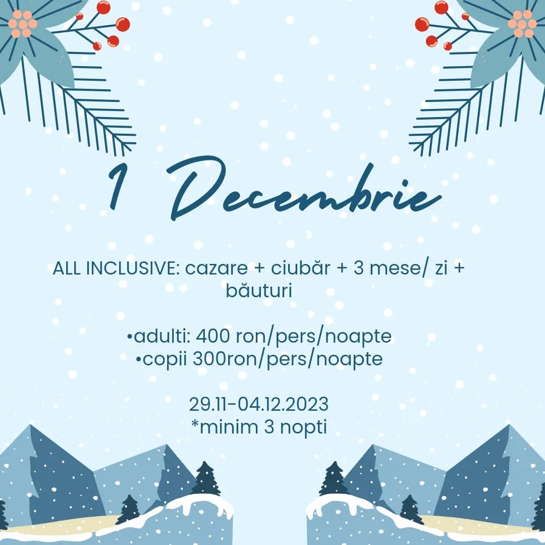 1 Decembrie 2023 – Sărbătorim Românește în vârf de munte!